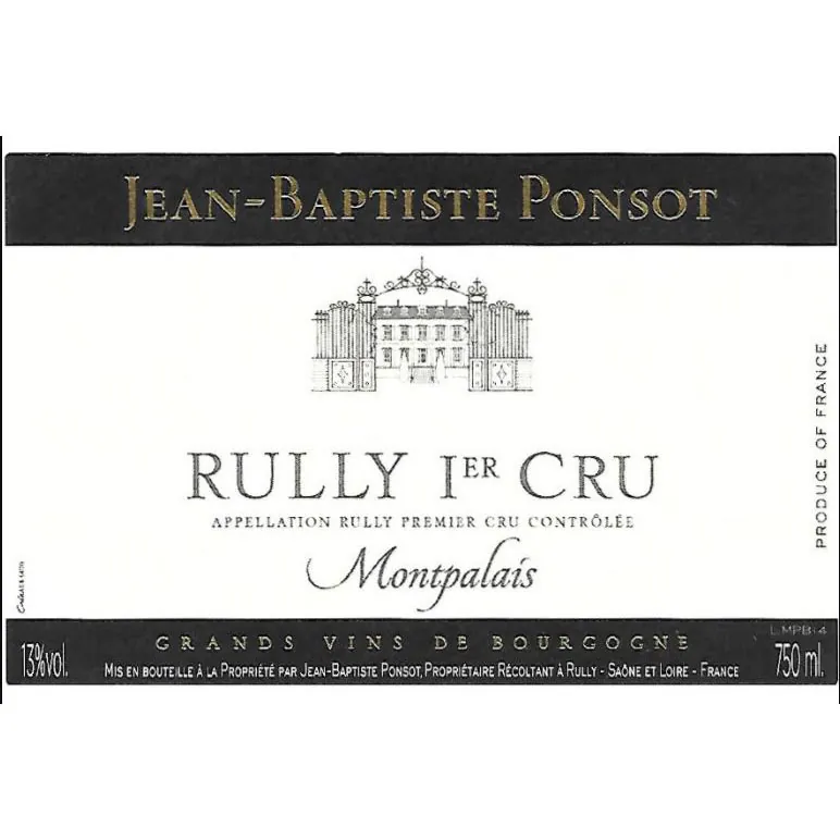 Rully Premier Cru Montpalais Bottle