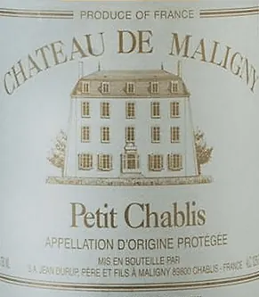 Chateau de Maligny Petit Chablis Bottle