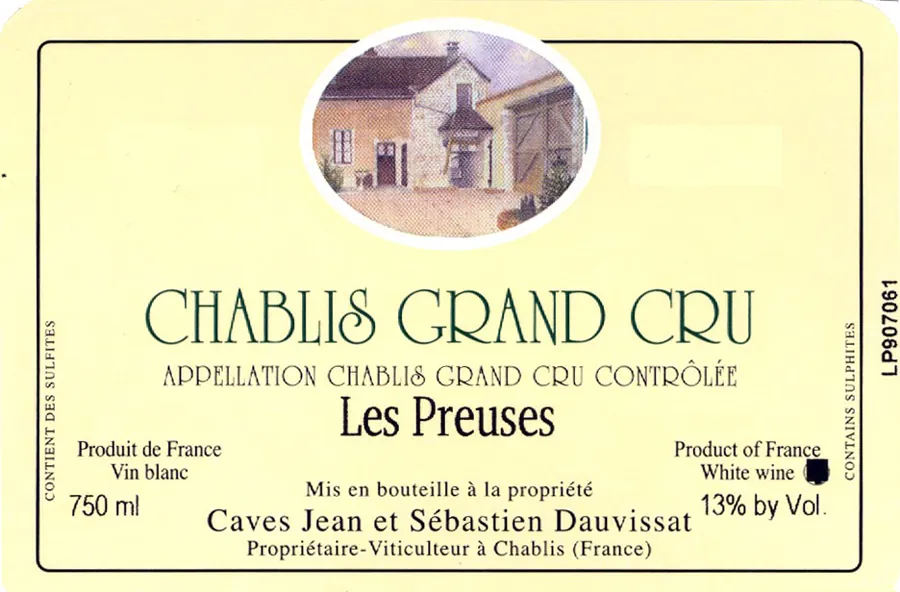 Chablis Les Preuses Grand Cru Bottle