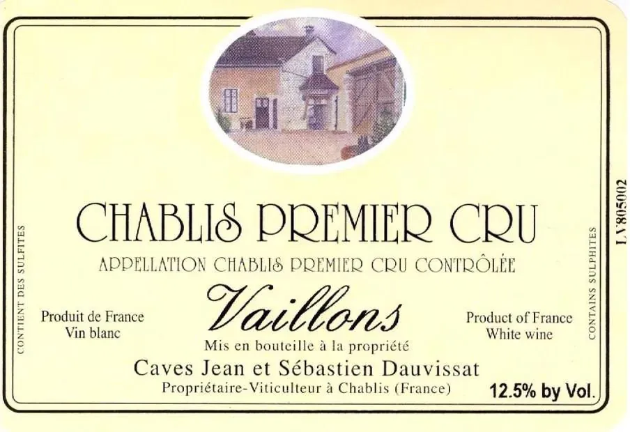 Chablis Vaillons Premier Cru Bottle