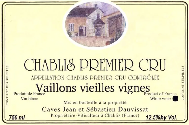 Chablis Vaillons Premier Cru Vieilles Vignes Bottle