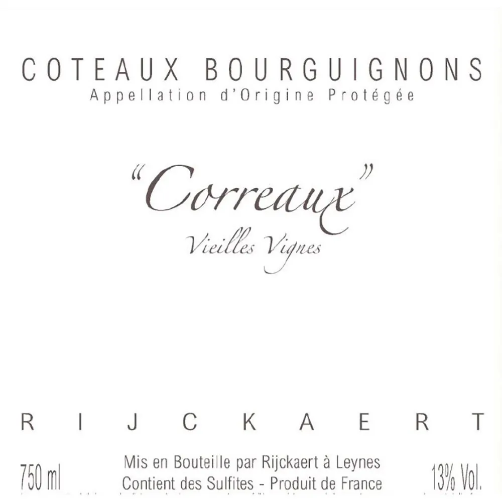 Coteaux Bourguignons Correaux Vieilles Vignes Bottle