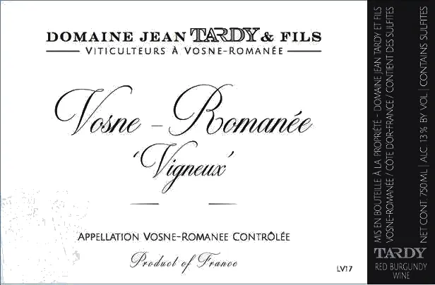 Vosne-Romanee Vigneux Bottle