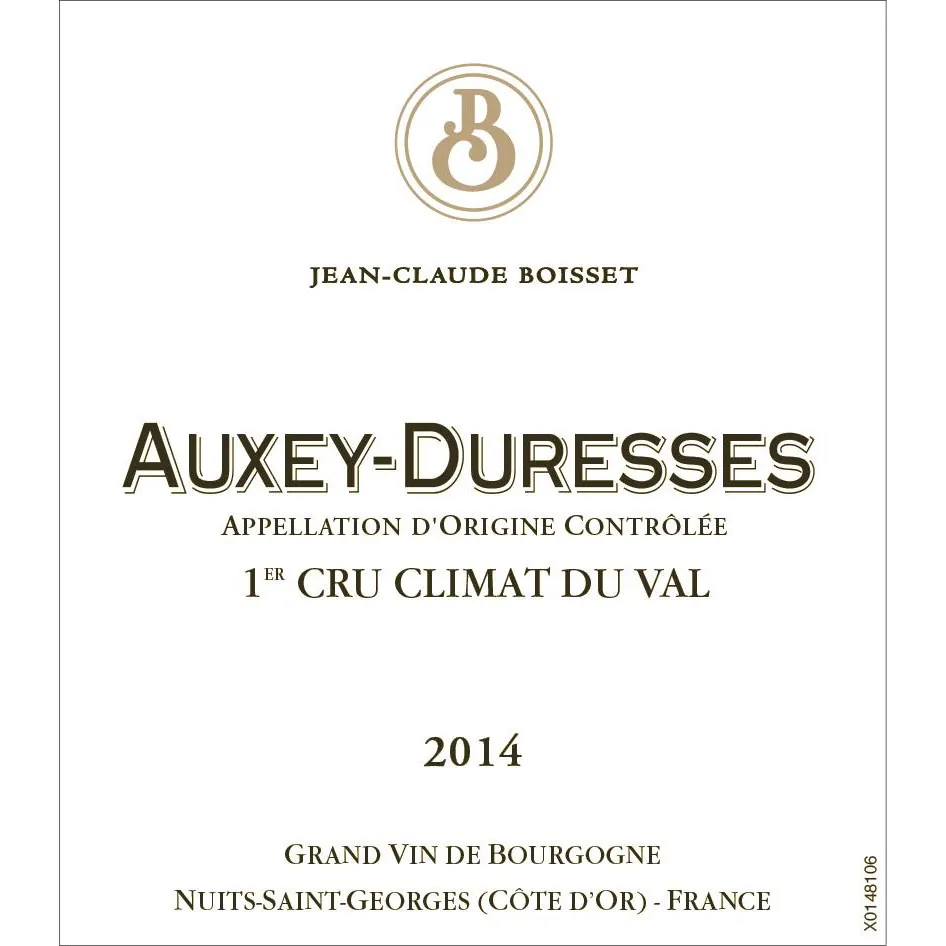 Auxey-Duresses Premier Cru Climat Du Val Bottle