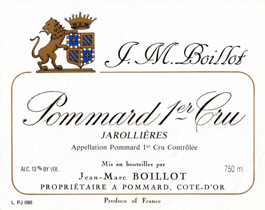 Pommard Jarollieres Premier Cru Bottle