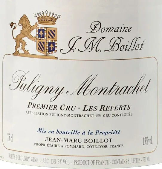 Puligny Montrachet Referts Premier Cru Bottle