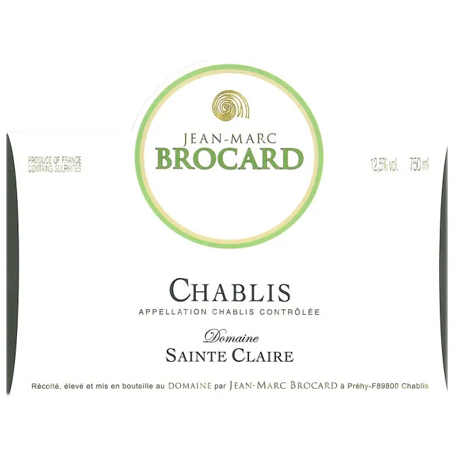 Brocard Sainte Claire Chablis Bottle