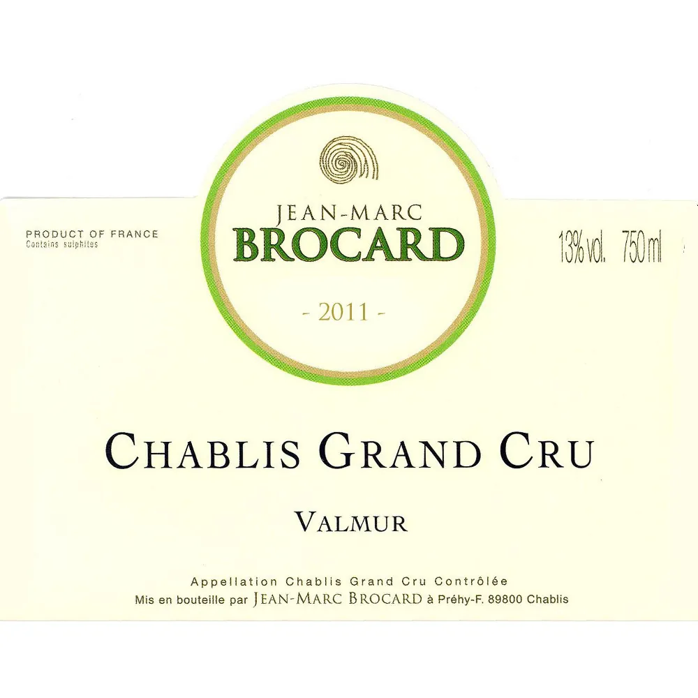 Brocard Valmur Chablis Bottle