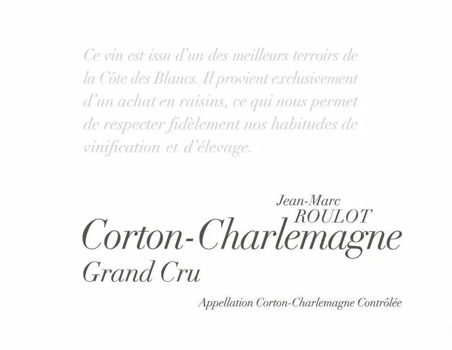 Corton-Charlemagne Grand Cru Bottle