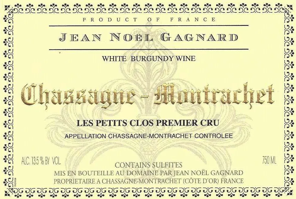 Chassagne-Montrachet Les Petits Clos Premier Cru Bottle