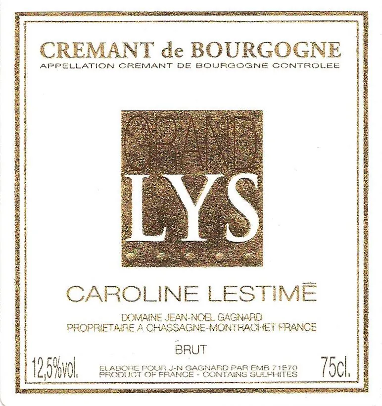 Cremant de Bourgogne Grand Lys Brut Bottle