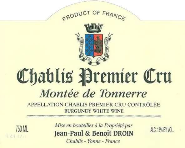 Chablis Montee de Tonnerre Premier Cru Bottle