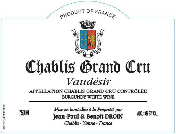 Chablis Vaudesir Grand Cru Bottle