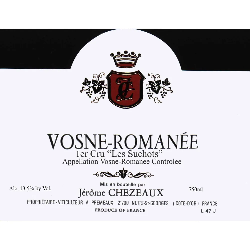 Vosne-Romanee Premier Crus Les Suchots Bottle