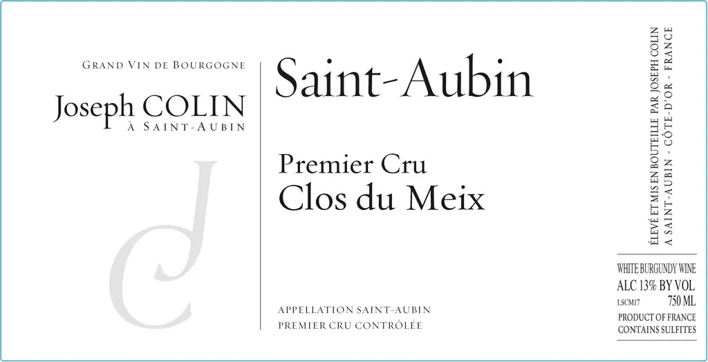 St-Aubin Clos du Meix Premier Cru Bottle