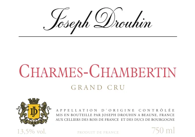 Charmes-Chambertin Grand Cru Bottle