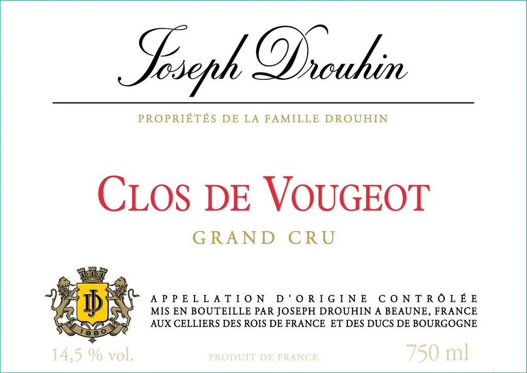 Clos de Vougeot Grand Cru Bottle