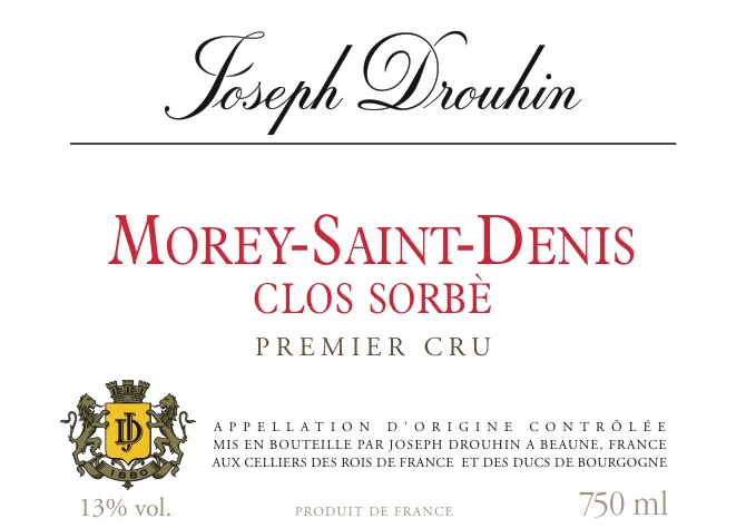 Morey-Saint-Denis Clos Sorbe Premier Cru Bottle