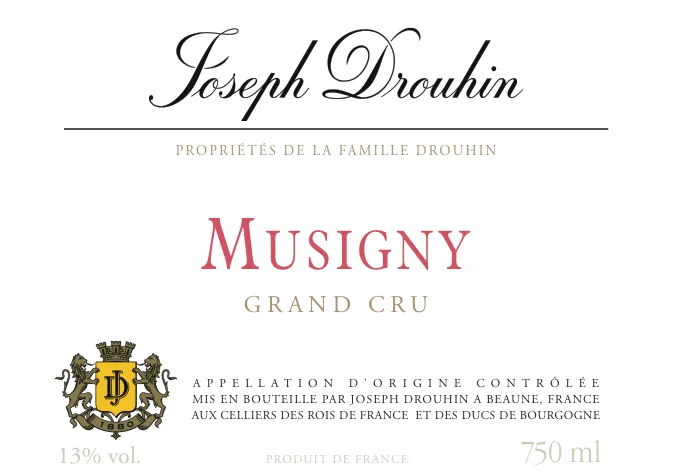 Musigny Grand Cru Bottle