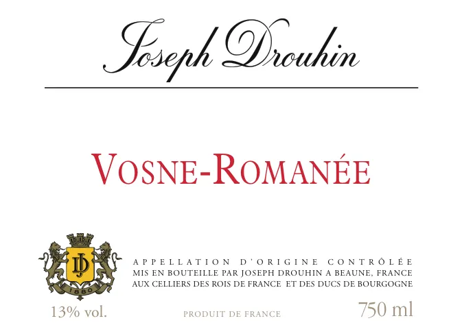 Vosne-Romanee Bottle
