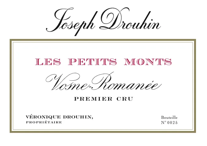 Vosne-Romanee Les Petits Monts Premier Cru Bottle