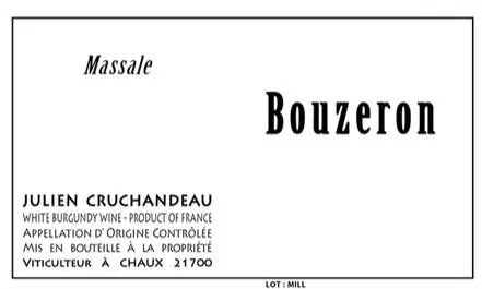Bouzeron Aligote Cuvee Massale Bottle