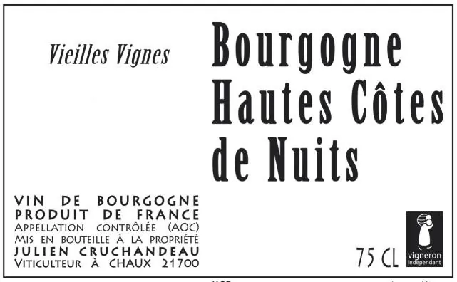 Hautes Cotes de Nuits Blanc Vieilles Vignes Bottle