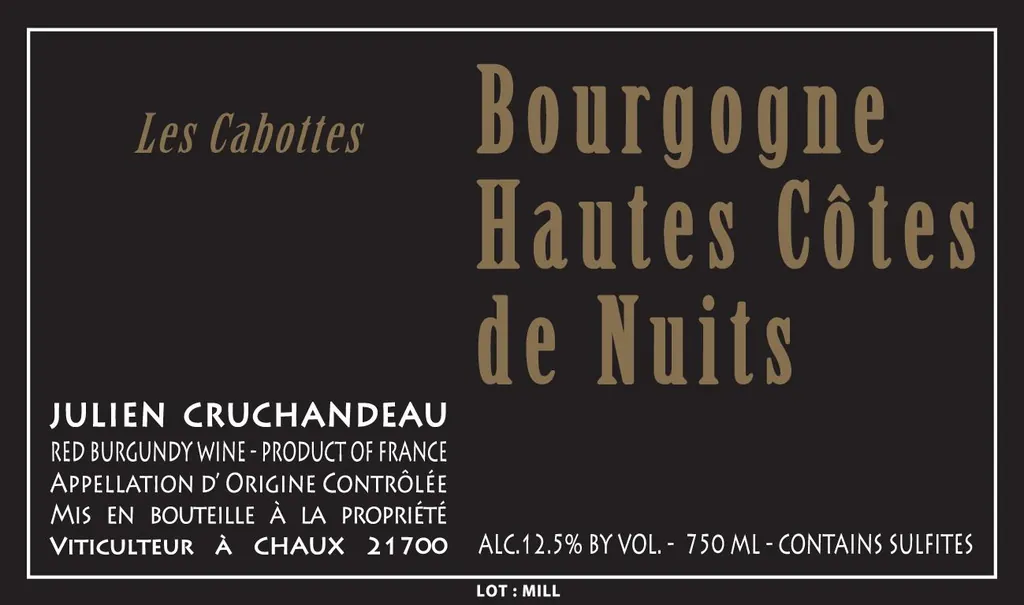 Hautes Cotes de Nuits Rouge Les Cabottes Bottle