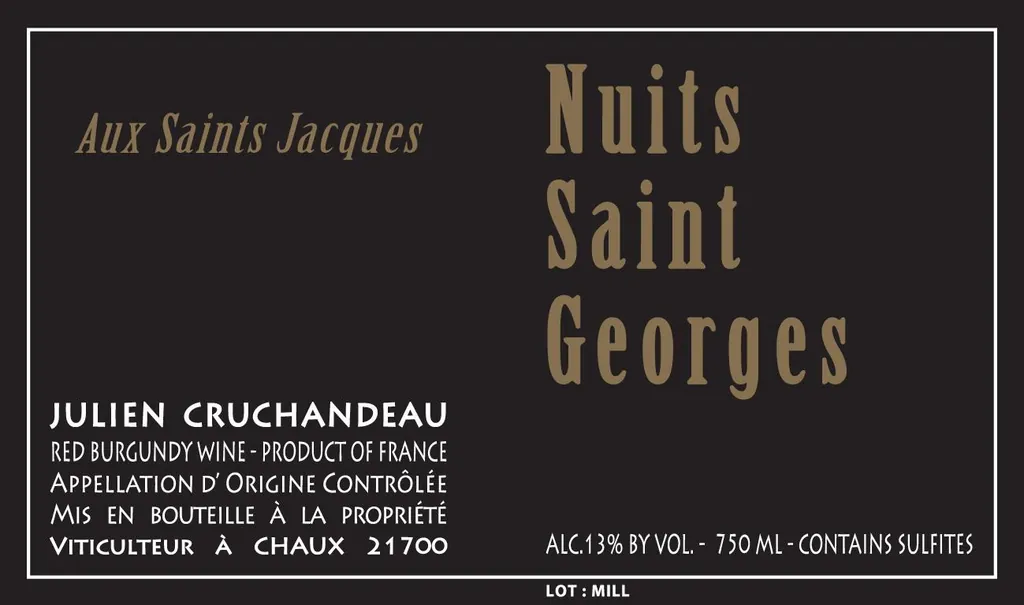 Nuits-St-Georges Aux Saints Jacques Bottle