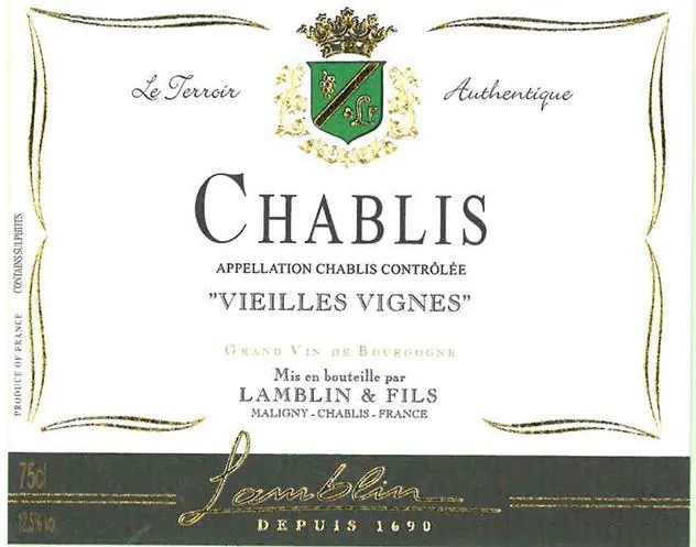 Chablis Vieilles Vignes Bottle