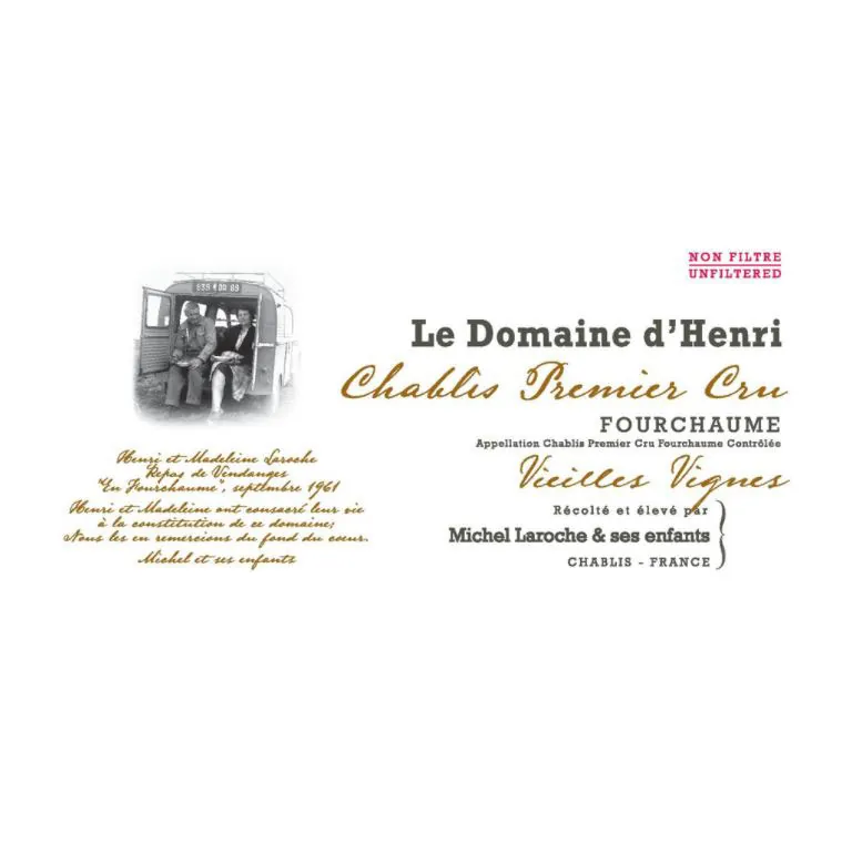 Chablis Fourchaume Premier Cru Vieilles Vignes Bottle