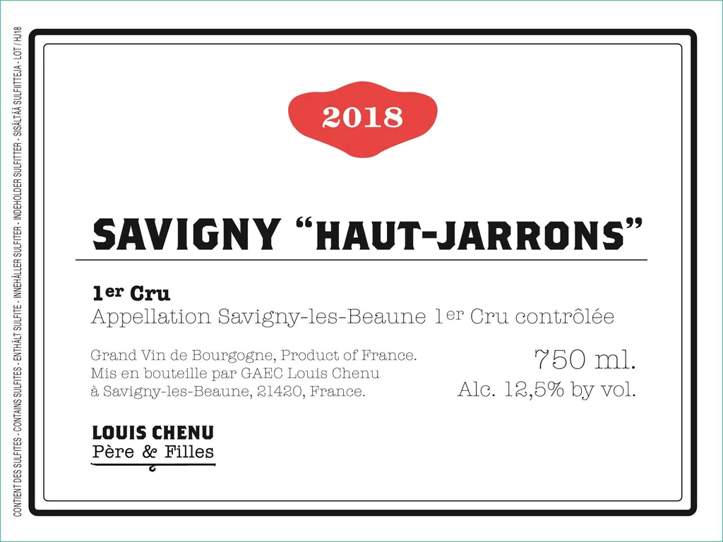 Savigny-les-Beaune Les Haut Jarrons Premier Cru Bottle