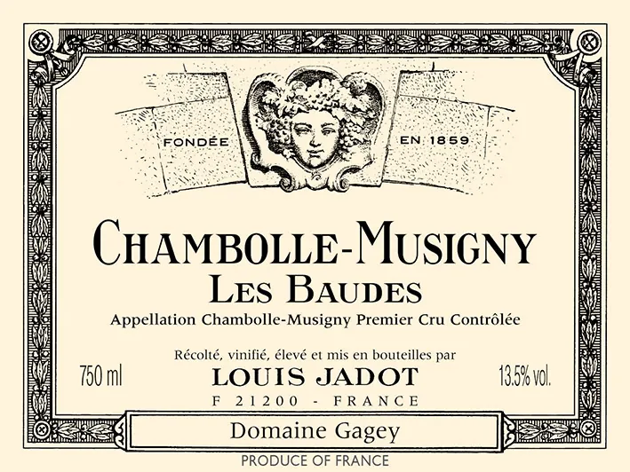 Chambolle-Musigny Les Baudes Domaine Gagey Premier Cru Bottle