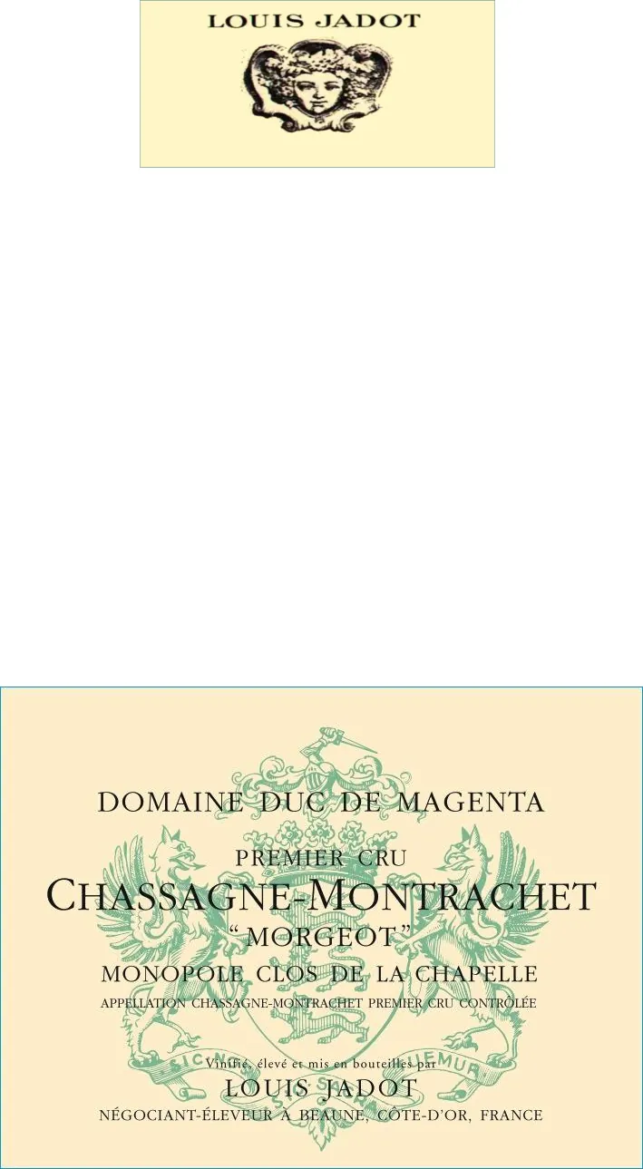 Chassagne-Montrachet Morgeot Clos de la Chapelle Premier Cru Bottle