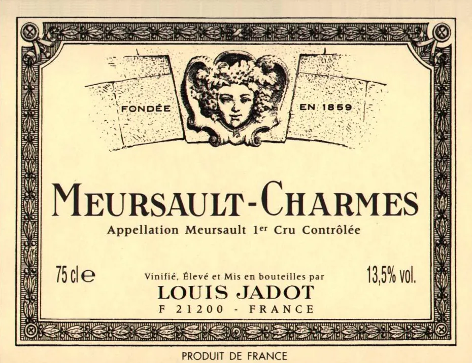 Meursault Charmes Premier Cru Bottle
