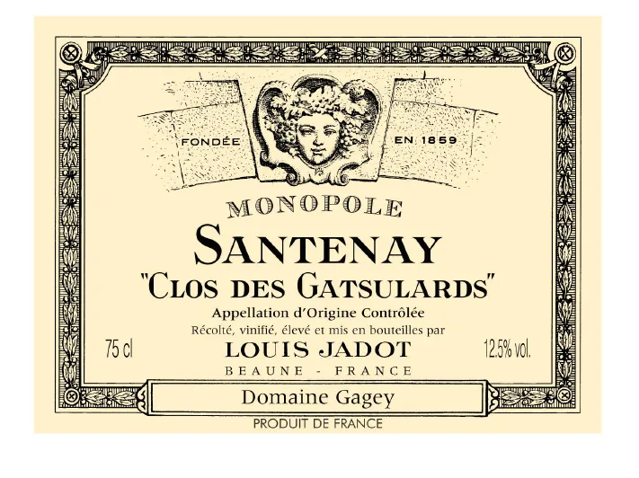 Santenay Clos des Gatsulards Monopole Rouge Bottle