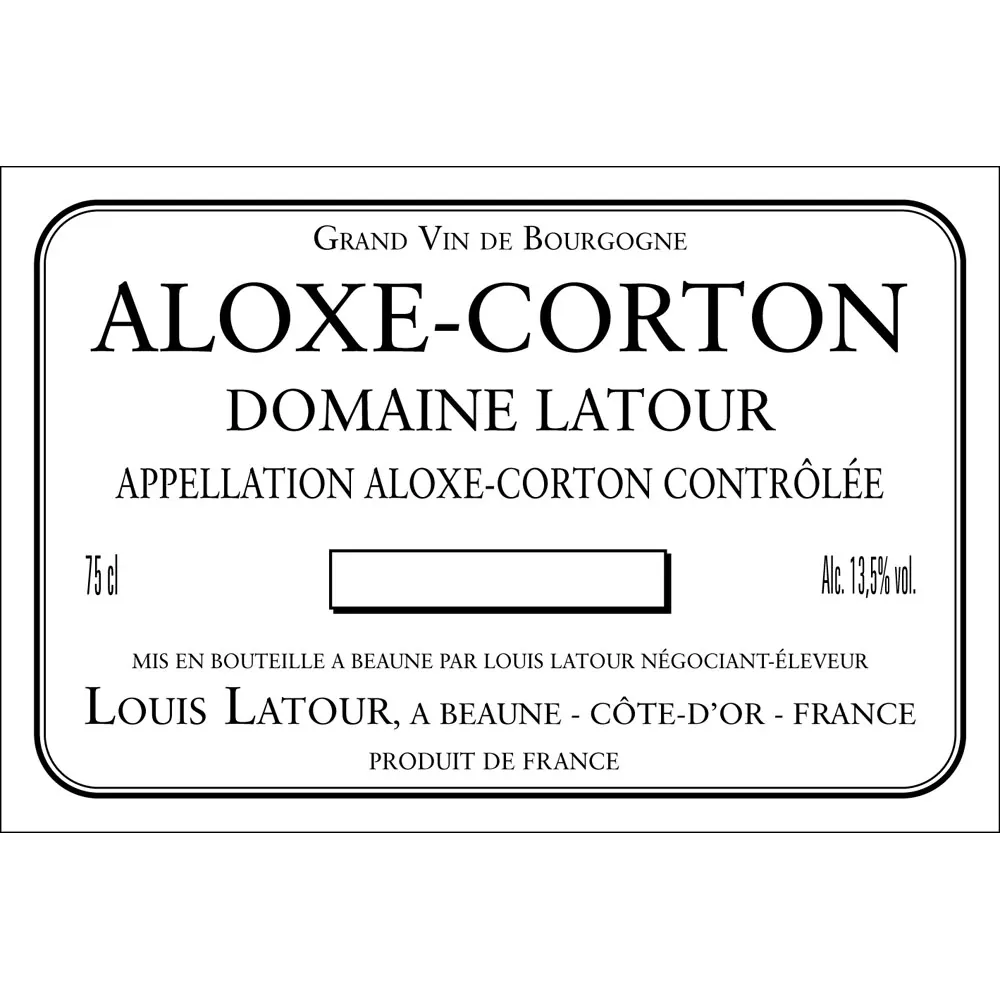 Aloxe Corton Domaine Latour Bottle