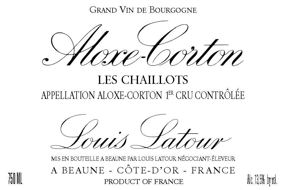 Aloxe-Corton Les Chaillots Premier Cru Bottle