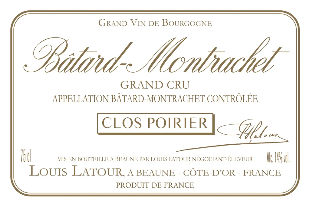 Batard-Montrachet Clos Poirier Grand Cru Bottle
