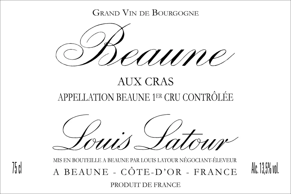 Beaune Aux Cras Premier Cru Bottle