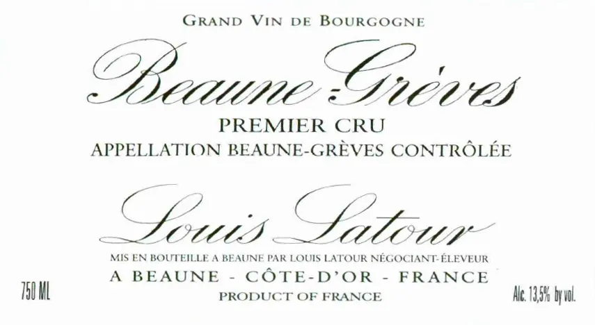 Beaune Les Greves Premier Cru Blanc Bottle