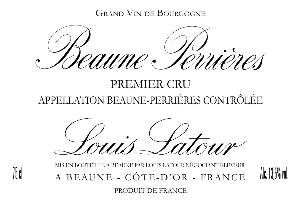 Beaune Perrieres Premier Cru Bottle