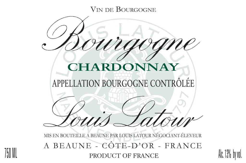 Bourgogne Chardonnay Bottle