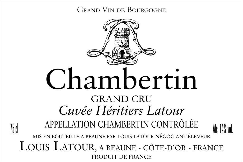 Chambertin Cuvee Heritiers Grand Cru Bottle