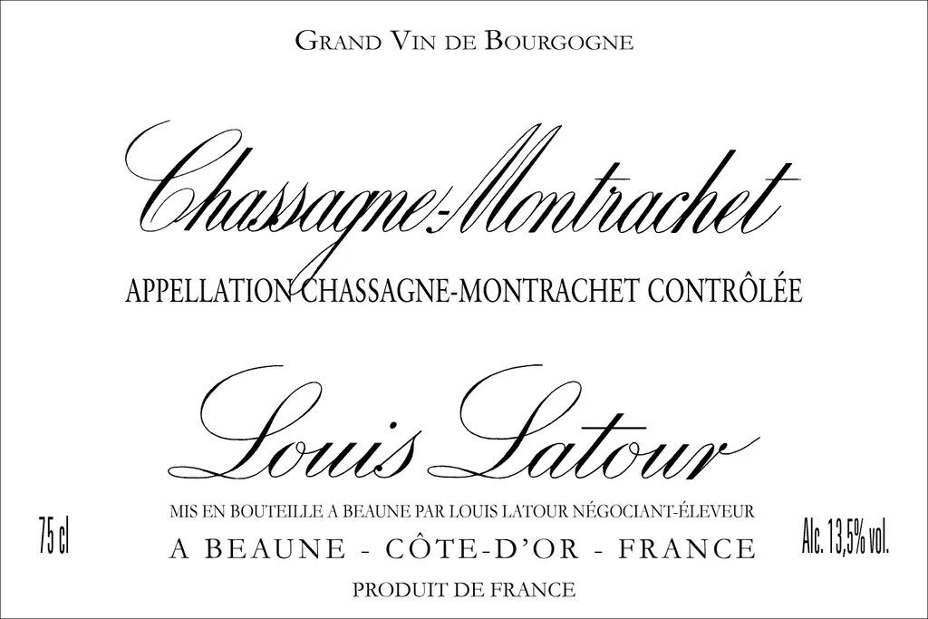 Chassagne-Montrachet Blanc Bottle