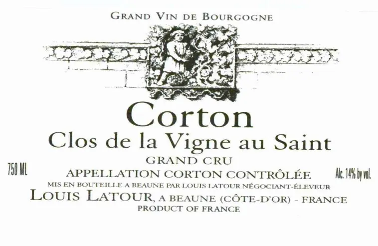 Corton Clos de la Vigne au Saint Grand Cru Bottle