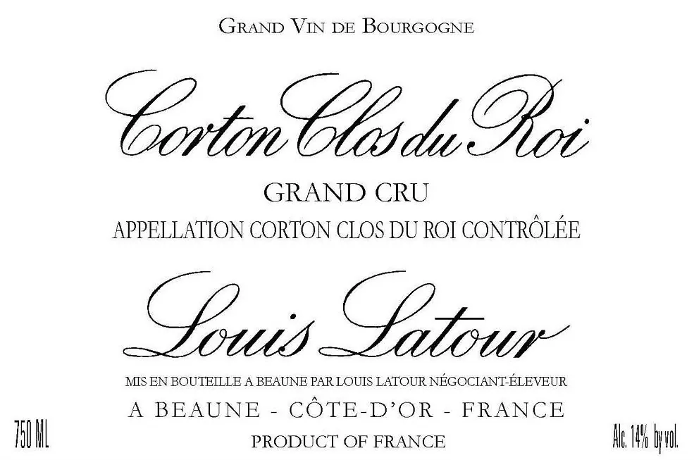 Corton Clos du Roi Grand Cru Bottle