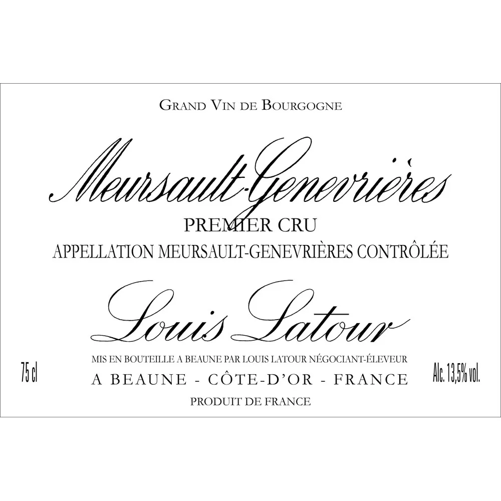 Meursault Les Genevrieres Bottle