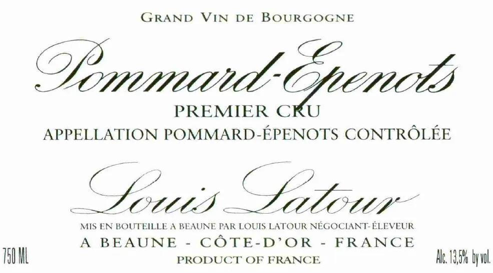 Pommard-Epenots Premier Cru Bottle