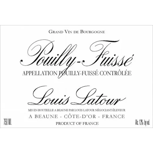 Pouilly-Fuisse Bottle